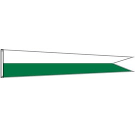 Dori Pennant Flag (White & Irish Green, 14 Foot)