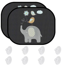 FunnAura 2 Pcs Car Window Shades for Baby, 44 x 36 Cm Car Sun Shade Blinds with 8 Suction Pad