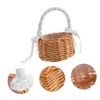 Hohopeti Elegant Round Wicker Basket Home Decor Essential Natural Rattan