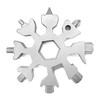 ZOEKIM 18-in-1 Snowflake Multitool, Stainless Steel Snowflakes Multitool Keychain, Combination