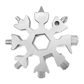 ZOEKIM 18-in-1 Snowflake Multitool, Stainless Steel Snowflakes Multitool Keychain, Combination Bottle Opener Incredible Tool