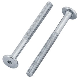 HEXATON Cylinder Head Screws with Hexagon Socket Partial Thread M6 x 55 mm Pack of 50 Galvanised Steel Cylinder Screws Metric Thread Metric Screws