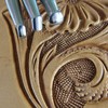 Zhong Jiang 3-Piece Smooth Steep Angle Beveler Leather Stamp Set,