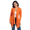 Women's Draped Open Front Cardigan, Soft Ribbed Knit Outerwear with