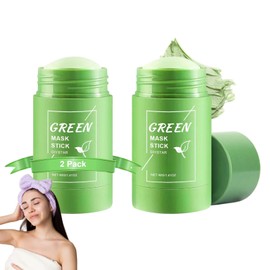 2Pcs Green Tea Mask Stick & 1Pcs Hair Band-Blackhead Remover & Deep Cleansing Clay Mask with Green Tea Extract-Mothers Day Gift-For Oily & Sensitive Skin-Hydrating Pore Remover-Antioxidant Facial Care