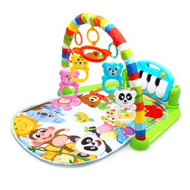 Baby Musical Activity Play Mat Kick and Play Piano Gym Centers with Hanging Rattlers Toys Kids Early Learning Toys for Infants Newborn
