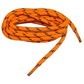 2 Pair Pack - Round 3/16 boot shoelaces made with reinforced Kevlar proTOUGH Work, Hiker, Construction Boot Shoelaces (36 Inch 91 cm, Orange w/Black)