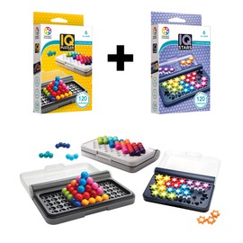 Smart Games – IQ Puzzler Pro + IQ Stars, Patience Games for Children, Logic Games from 6 Years, Skill Games from 6 Years, Travel Games Children, Puzzle Children