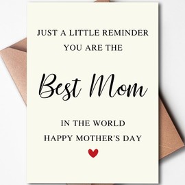 Hqulpr Funny Card for Mom from Daughter, Son, Kids on Mothers Day - Heartfelt Message to Mother, Perfect for Birthday, Mother's Day, Humorous Mom Greeting Cards, Premium Quality