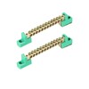 sourcing map Terminal Ground Bar Screw Block Barrier Brass 12