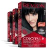 REVLON Colorsilk Color Permanent Hair Dye, #10 Black (Pack of