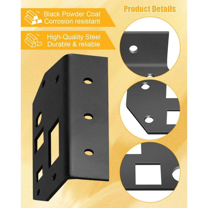 JUFZQO Pair Car Door Handle Reinforcement Plate Kit Compatible with