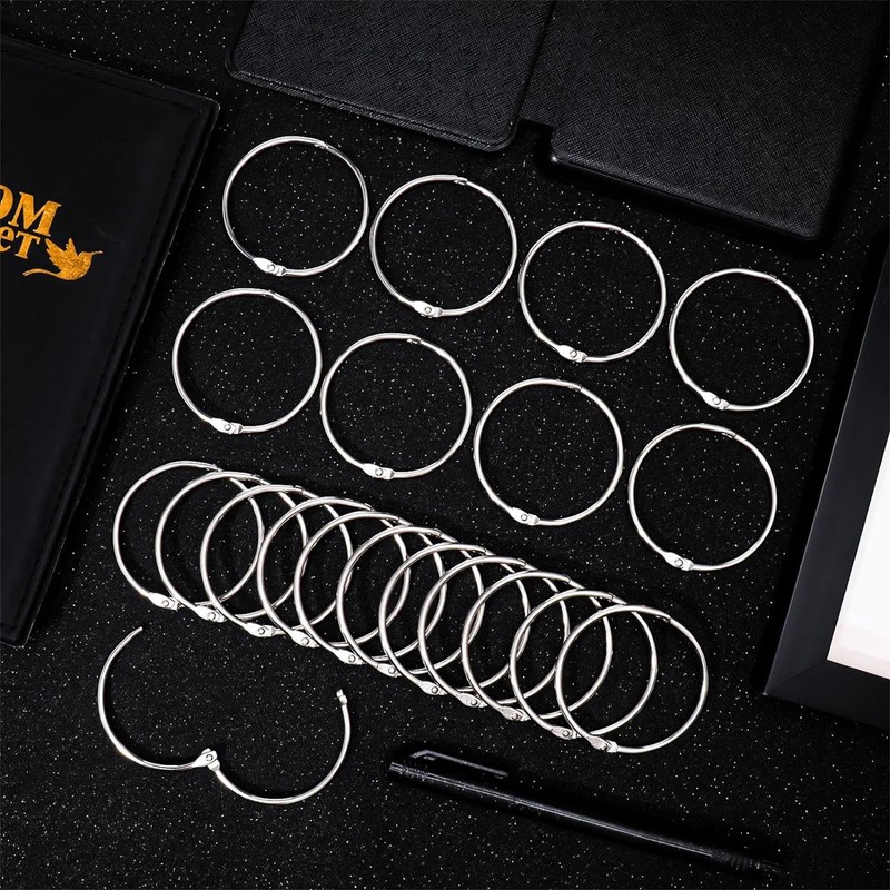Oenothera 50 Pieces Curtain Pole Rings, 50mm Internal Diameter Curtain