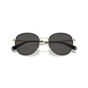 COACH Men's HC7163 Round Sunglasses, Shiny Light Gold/Black/Grey Solid, 52