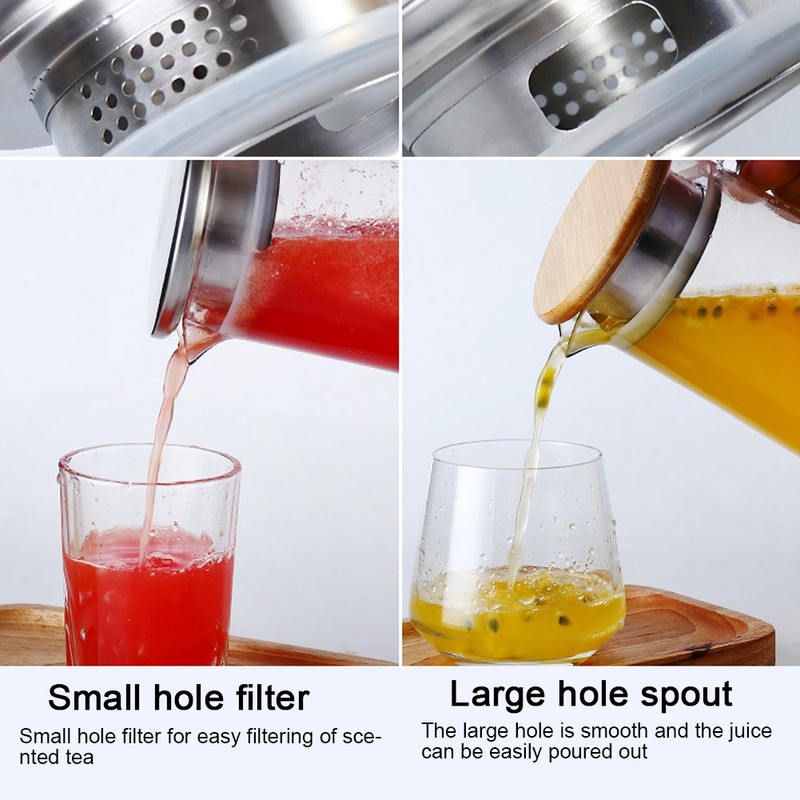 1.2L Acrylic Transparent Juice Bottle Cold Water Pitcher Jug for