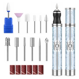 Avvchuy Nail Grinder for Thick Toenails Set, 4 Speeds Electric Nail File 18 Grinding Heads for Various Nails and Shapes