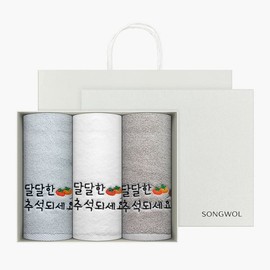 Songwol Towel Sweet Chuseok 3 piece set  / 송월타올 달달한 추석 3매세트