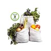 AMOUR INFINI Reusable Organic Cotton Grocery Bags |Biodegradable,Food Safe,Washable Produce