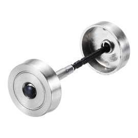 PATIKIL Door Hole Cover Plate, 1-1/5 Inches Zinc Alloy Circle Deadbolt Cover Plate Door Reinforcement Plate for Door Hole Filling (Silver)