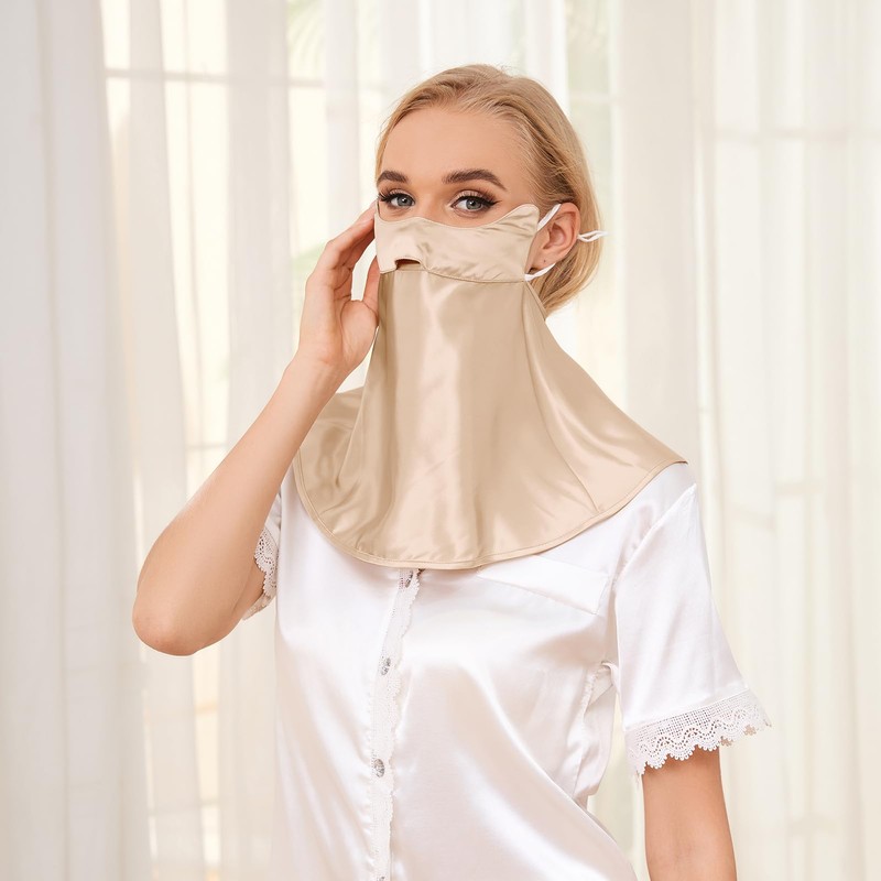 THXSILK Silk Face Cover, Neck Cover, 100% Silk, Highest Grade