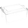 Pioneer Plastics 079C Clear Rectangular Plastic Container, 7.4375" W x