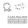 5mm Bow Shackles Stainless Steel A4-Marine Grade (316) - for