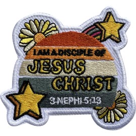 Zolawe I Am A Disciple of Jesus Christ Patch, Sew On Iron On Bible Verse Quote Embroidery Patches for Clothes Backpacks Hat Jeans Bag, Embroidered Patches, Jesus Patch, DIY Iron On Patch for Christian