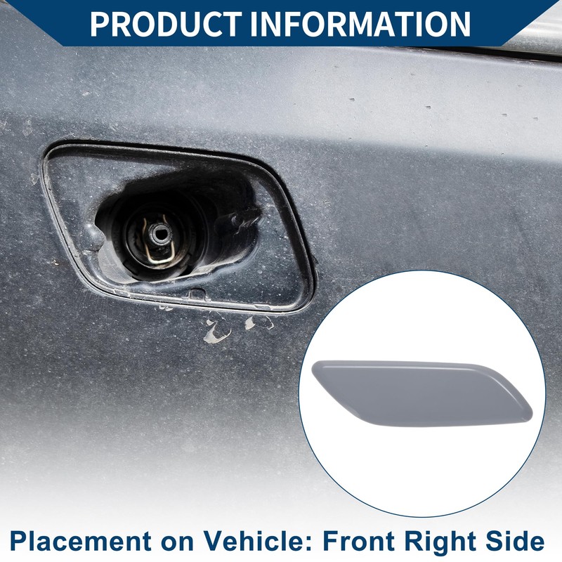 Hihaha Front Right Side Bumper Headlight Washer Nozzle Cover Cap