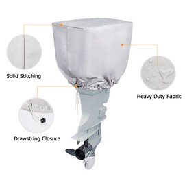 iCOVER Outboard Motor Cover Heavy Duty 600D Waterproof Engine Hood Covers, 30" DX17 WX24.5 H