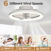 Mcestna Ceiling Fans with Lights and Remote White 16 inch