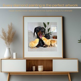 Sanjee Diamond Painting Kits for Adults Beginners, Dog Diamond Art Kits, 5D DIY Round Full Drill Diamond Art Painting for Home Wall Decoration Gift, 12x12 Inch