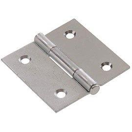 Hardware Essentials 851740 General Purpose Square Corner Hinges Fixed Pin Zinc-plated 2"