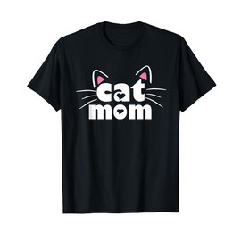 Cat Mom Adorable Whiskers And Paws T-Shirt