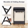 INFANS Baby Changing Table with Wheels, Portable Folding Diaper Station