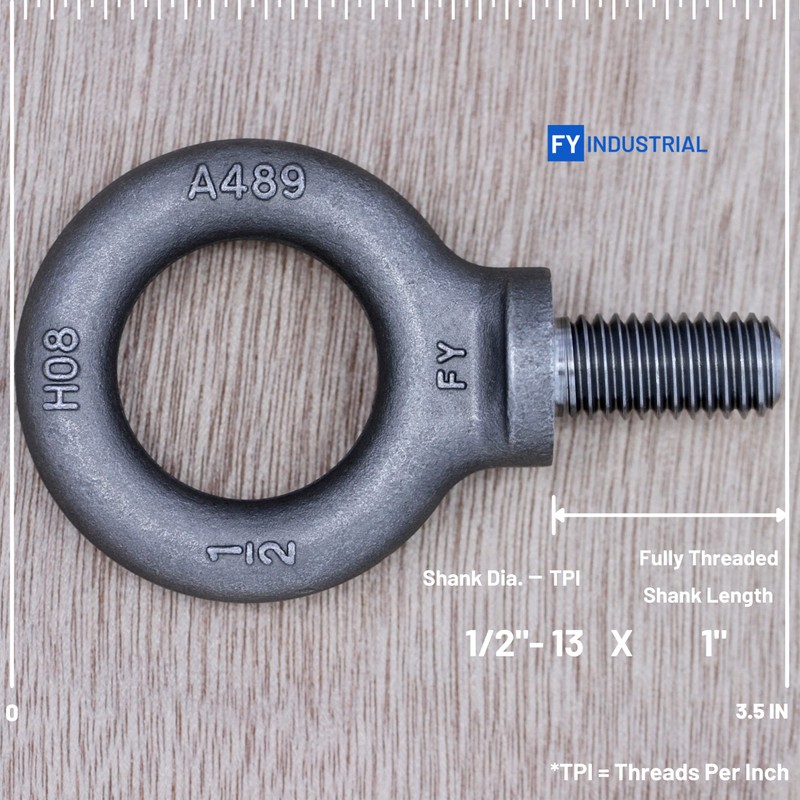Box of 9 Pcs Lifting Shoulder Eye Bolts 1/2"-13 X