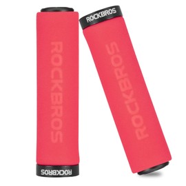 ROCKBROS Bike Grips Foam Single Lock on Bicycle Handle Bar Soft Comfortable Non-Slip Bike Handle Grips for BMX Mountain MTB