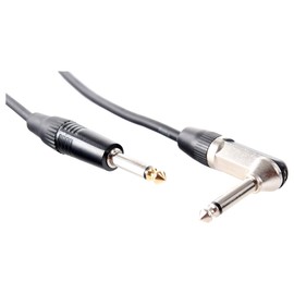 Pronomic Stage INST-A-10 angle jack cable (jack-jack guitar cable, instrument cable, length 10m, oxygen-free copper, acid and oil resistant, chuck type strain relief)