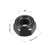 sourcing map Hex Lock Nuts - M8 x 1.25mm Carbon