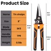 Sharp-tec 8 inch Aviation Tin Snip, Straight Shears with Safty