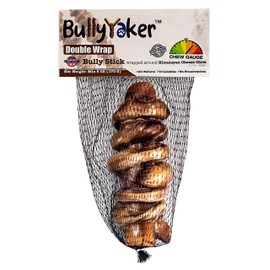 BULLYYAKER; Natural, Long-Lasting Himalayan Cheese Chew Wrapped with Two 12” Bully Sticks, Best Treat Gift for Medium/Large Dogs.