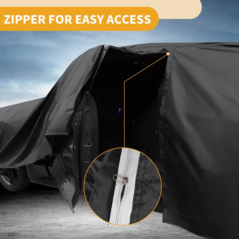 Partuto Car Cover Waterproof All Weather 210D-PU, UV Sun Rain