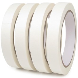 DOAY 4 Pack White Artist Tape - Art Masking Tape for Watercolor Paper, Canvas Acrylic Painting, Curves, Framing, Paint, Gouache, Console - Acid Free Drafting Tape 3/4" (0.75") Wide - 360FT Total