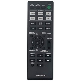 RM-AMU163 Replaced Remote fit for Sony Home Audio Bookshelf AV Receiver LBT-GPX77 LBT-GPX55 MHC-GPX88 MHC-GPX77 MHC-GPX55 MHC-GPX33 Shake-7 HCD-SHAKE5 HCD-SHAKE6D HCD-GPX33 HCD-GPX55 HCD-GPX77