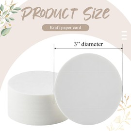 AmazingSpark 100 Pieces Round Blank Cards 3" Kraft Paper Cardstock Thick Paper Circles Cutout Use for Painting Drawing, DIY Craft Projects, Homemade, Classroom Bulletin Board Decoration (White)