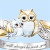 XIAOXIONG Owl Ring with Diamond Inlay Animal Finger Ring Mother's