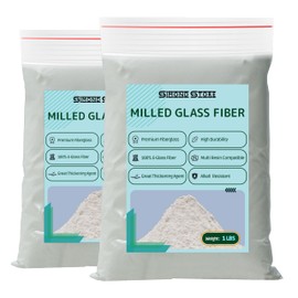[2 Pack] 1 LBS Milled Fiberglass - Epoxy Thickener - Fiberglass Resin Filler Material for Epoxy, Vinyl Ester, & Polyester Resin - Add to Fumed Silica Thickener for Repairing Holes, Cracks and Tears