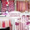 PartyWoo Pink Crepe Paper Streamers 4 Rolls 328 ft Pack