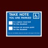Take note you are parked Plastic Sign with double sided