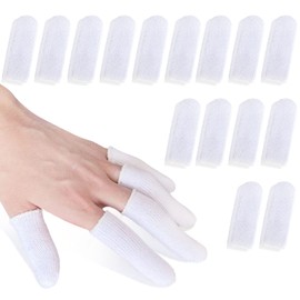 Dream Items Finger Sacks, 30 Pieces, 100% Pure Cotton, Skin-friendly, Fingertip Care, Cracks, Hand Eczema, Ultra Thin, Skin Sensation, Finger Cover, Stretchable, Breathable, Thin, Disposable, Fingertip Protection, Hand Sweat Prevention, One Size Fits Mos