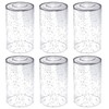 6 Pack Clear Seeded Glass Lamp Shades, 5.9in Height, 3.9in